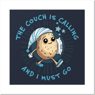 FUNNY AND CUTE COUCH POTATO Posters and Art